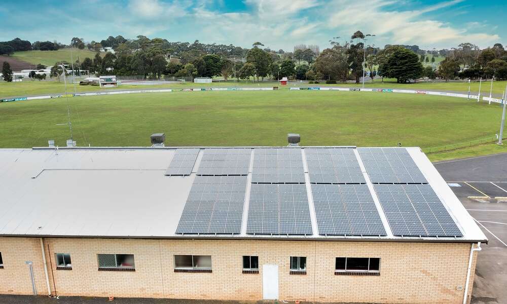 The 2021/2022 Sport and Recreation Capital ﻿Works Program assisted installation of a solar system at South Gambier Football Club