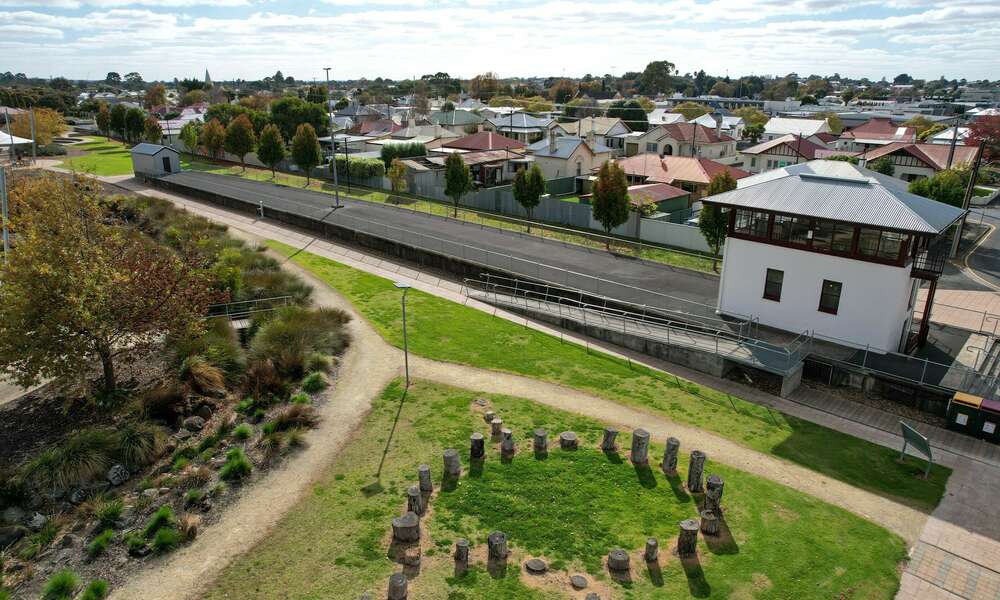 A learn to ride space will be delivered on the western platform at the Mount Gambier Railway Lands.