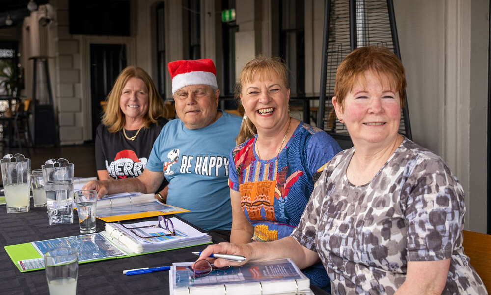 Parade judges Vicki Clark, Kevin Douglas, Sonya Mezinec and Sandy O'Donnell.