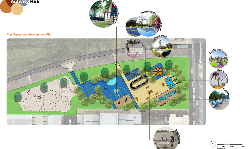 Youth activity hub concept design.