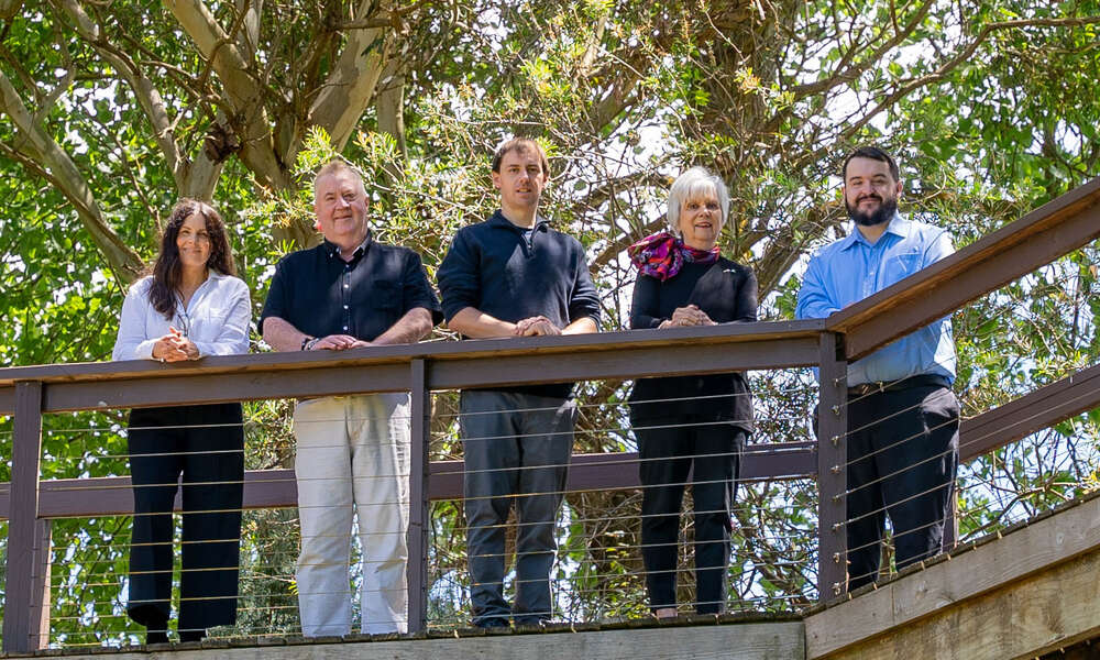 Cr Paul Jenner, Cr Josh Lynagh, Mayor Lynette Martin and Cr Jason Virgo at Engelbrecht Cave.