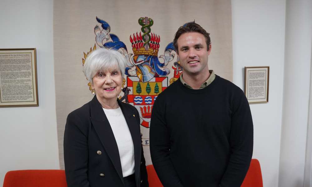 City of Mount Gambier Mayor Lynette Martin and ShineHub Community Partnerships Manager Brogan Roods.