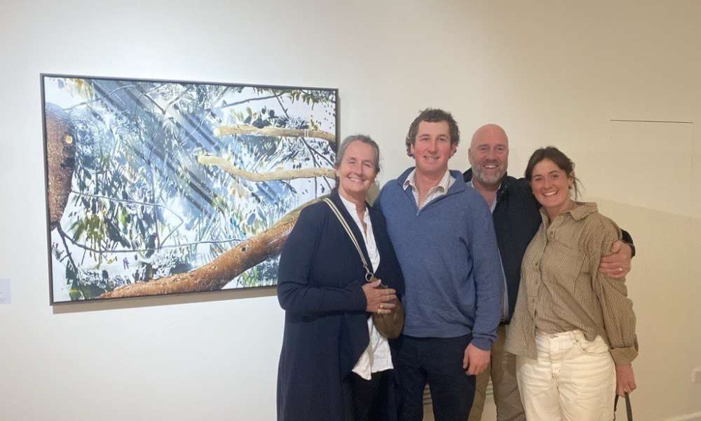 Anna Hart, Robert Mackinnon, Nick Hart and Georgie Lawrence attended the official opening of the exhibition and were delighted to see the painting featured in an exhibition that explores the human relationship to place, time and space, concepts that mirror Jill’s own deep ties to the environment and community.