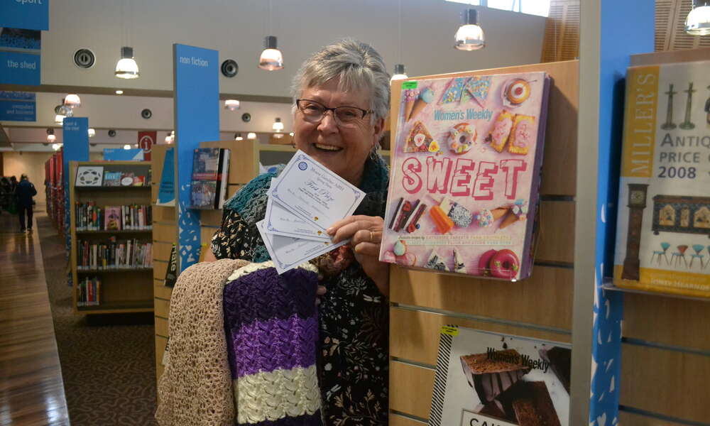 Regular Crochet Club attendee Rhonda Robinson is excited for the Crochet Club exhibition at the Library this weekend.