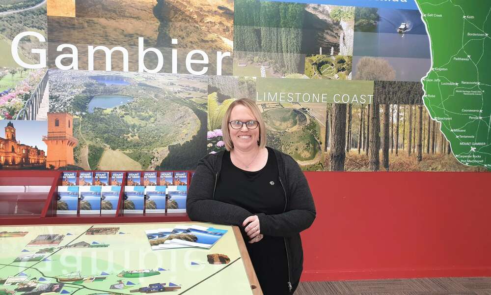 Mount Gambier Visitor Centre Visitor Services Ambassador Tracey Martin and the Visitor Centre team are preparing to welcome visitors again from this Friday.