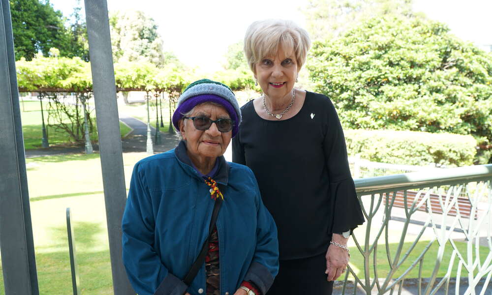 Mayor Martin and Aboriginal Elder Aunty Hilda Blessious.