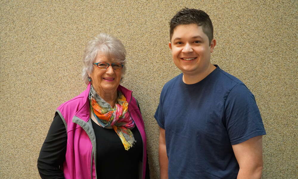 Junior Sports Assistance Fund committee member Jeanette Elliott and Presiding Member Councillor Christian Greco.