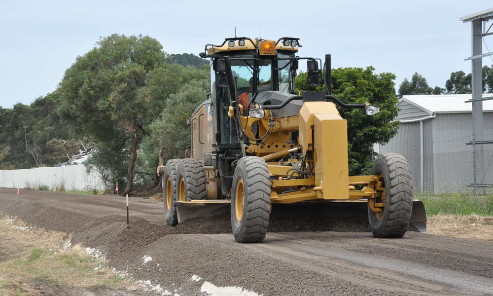 Construction is underway on the Rail Trail from east to west of the city limits.